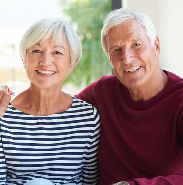 happy, smiling senior couple