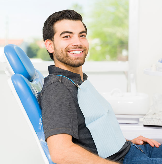 man at the dentist