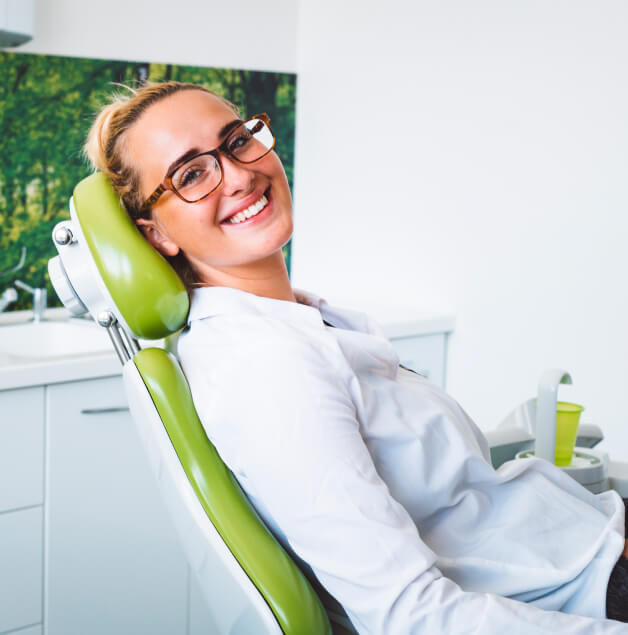 woman at the dentist