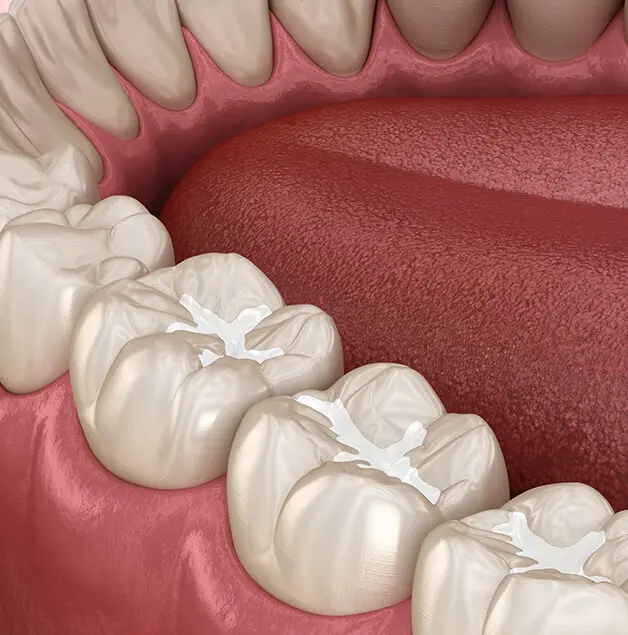 illustration of composite fillings