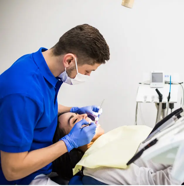 dentist working on patient