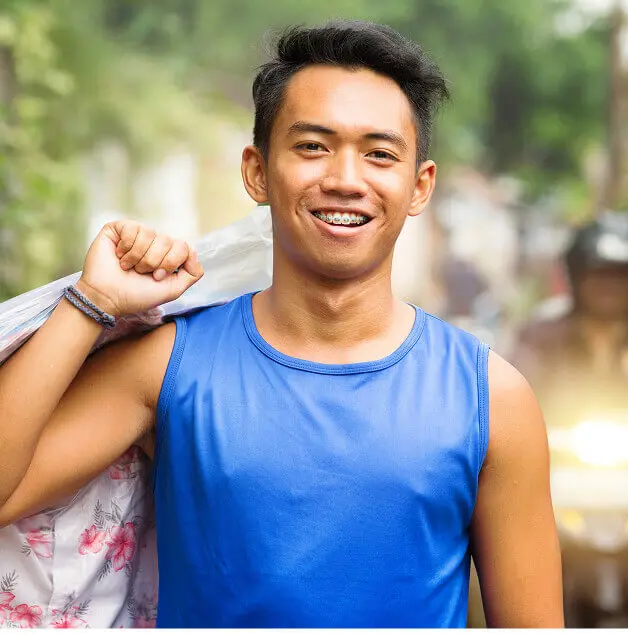 young man smiling