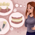 denture bridge or dental implant for tooth replacement